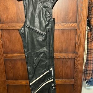 Harley Davidson leather chaps new never worn.